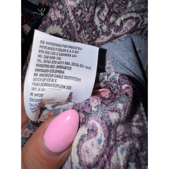 Boho Long-Sleeve Maxi Dress Medium Patchwork Western Hippie Prairie Sexy Witch - Picture 8 of 9